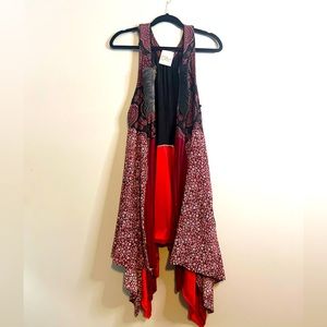 Red Sleeveless Tunic | Free Size | The Morgan Factory